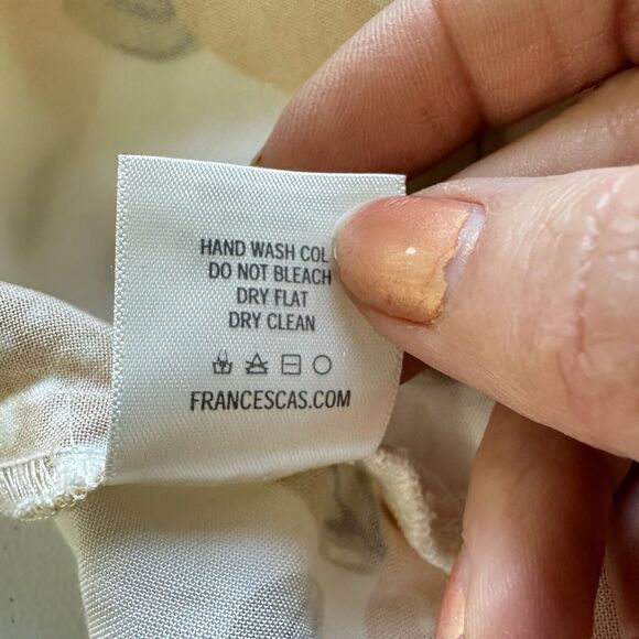 Jun & Ivy Womens Yellow White Tank Top Lemon V-Neck Button Up Sleeveless Medium - Picture 6 of 7